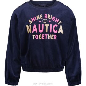 Nautica Romania Store | Nautica hanorac din velur pentru fete mici (2t-4t) ZZ2JN1371 marina