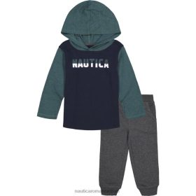 Nautica Romania Store | Nautica hanorac termic pentru sugari baieti 2 buc. set jogger (12m-24m) ZZ2JN1177 marina