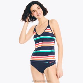 Nautica Romania Store | Nautica înot tankini în dungi ZZ2JN847 erica albastră stelară femeilor