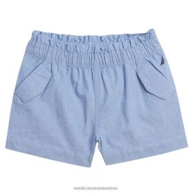 Nautica Romania Store | Nautica pantaloni scurți din cambray pentru fete mici (2t-4t) ZZ2JN1355 nite sea heather