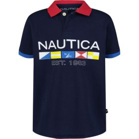 Nautica Romania Store | Nautica polo cu steag pentru băieți (4-7) ZZ2JN1285 j bleumarin