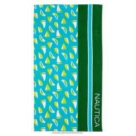 Nautica Romania Store | Nautica prosop de plajă cu imprimeu barca pentru copii ZZ2JN1181 albastru ca gheata