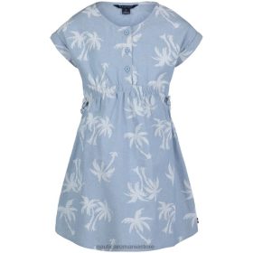 Nautica Romania Store | Nautica rochie din chambray cu imprimeu palmier pentru fete mici (2t-4t) ZZ2JN1383 nite sea heather