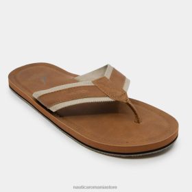 Nautica Romania Store | Nautica sandale tanga imprimate cu logo ZZ2JN79 bronz militar bărbați