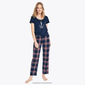 Nautica Romania Store | Nautica set pantaloni de pijama cu imprimeu ZZ2JN791 albastru federal femeilor