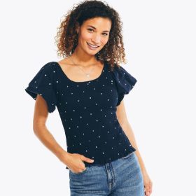 Nautica Romania Store | Nautica top cu fumuri cu buline ZZ2JN979 erica albastră stelară femeilor