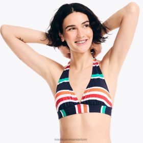 Nautica Romania Store | Nautica top de baie cu halter în dungi ZZ2JN883 erica albastră stelară femeilor