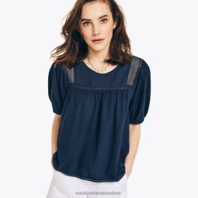 Nautica Romania Store | Nautica top media mixta ZZ2JN767 erica albastră stelară femeilor
