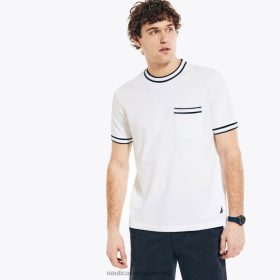 Nautica Romania Store | Nautica tricou cu buzunar mare și înalt ZZ2JN357 alb strălucitor bărbați