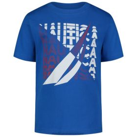 Nautica Romania Store | Nautica tricou cu grafic nuanță pătrată pentru băieți (8-20) ZZ2JN1187 adevărata marina