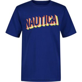 Nautica Romania Store | Nautica tricou cu logo pentru băieți (8-20) ZZ2JN1055 albastru delphinium