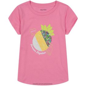 Nautica Romania Store | Nautica tricou cu paiete ananas pentru fete (7-16) ZZ2JN1461 portocaliu decolorat