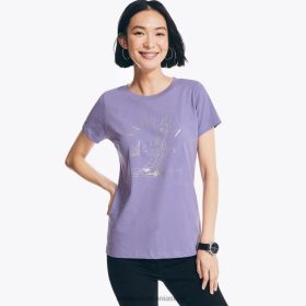 Nautica Romania Store | Nautica tricou cu sclipici pentru barca cu pânze ZZ2JN995 violeta oceanului femeilor