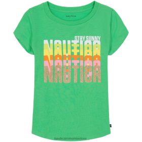 Nautica Romania Store | Nautica tricou cu sclipici pentru fete (7-16) ZZ2JN1497 vânător întunecat
