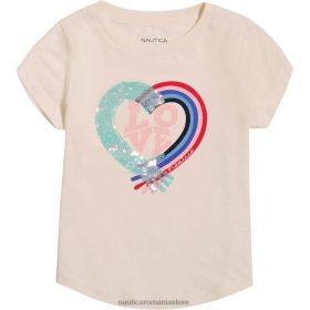 Nautica Romania Store | Nautica tricou de dragoste pentru fete mici (2t-4t) ZZ2JN1413 capac alb