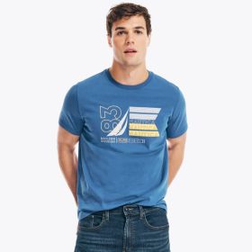 Nautica Romania Store | Nautica tricou grafic 83 realizat în mod durabil ZZ2JN75 albastru windsurf bărbați