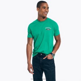 Nautica Romania Store | Nautica tricou grafic al clubului de iaht realizat în mod sustenabil ZZ2JN507 mărar întunecat bărbați