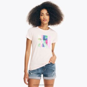 Nautica Romania Store | Nautica tricou grafic din folie foto oceanică realizat în mod durabil ZZ2JN867 fundă visiniu femeilor