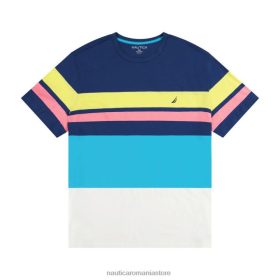 Nautica Romania Store | Nautica tricou mare și înalt cu dungi colorblock ZZ2JN651 imobiliare albastru bărbați