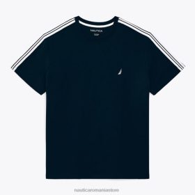 Nautica Romania Store | Nautica tricou mare și înalt cu dungi crewgate ZZ2JN461 marina bărbați