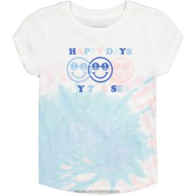 Nautica Romania Store | Nautica tricou pentru fete mici zile fericite (2t-4t) ZZ2JN1395 spalat alb antic