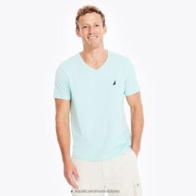 Nautica Romania Store | Nautica tricou solid cu decolteu în V ZZ2JN3 ceață de port bărbați